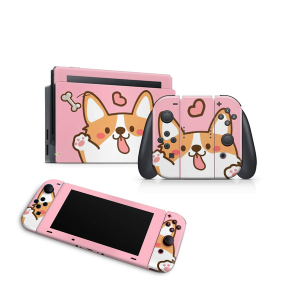 Nintendo Switch Skin Decal For Console Joy-Con And Dock Adorable Puppy - ZoomHitskin