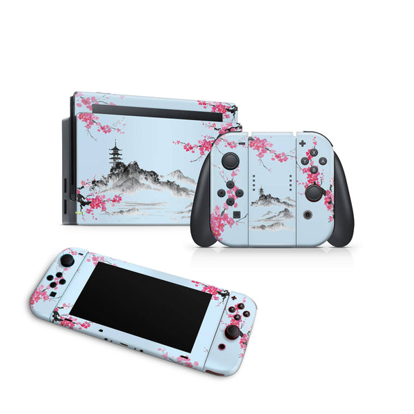 Nintendo Switch Skin Decal For Console Joy-Con And Dock Asian Paysage - ZoomHitskin