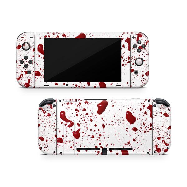 Nintendo Switch Skin Decal For Console Joy-Con And Dock Blood Splash - ZoomHitskin