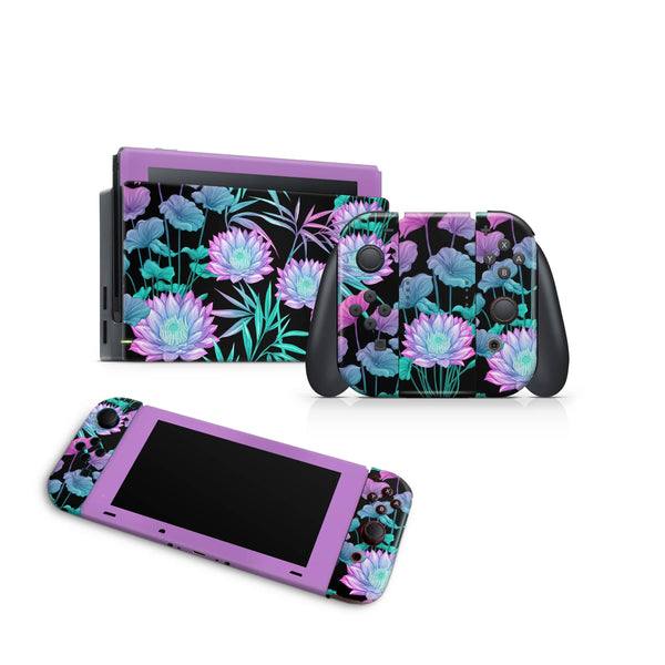 Nintendo Switch Skin Decal For Console Joy-Con And Dock Bloom Thrive - ZoomHitskin
