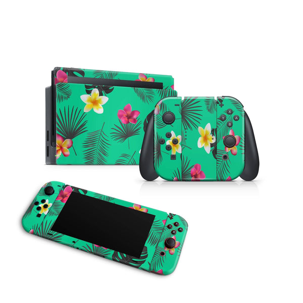 Nintendo Switch Skin Decal For Console Joy-Con And Dock Bright Bloom - ZoomHitskin