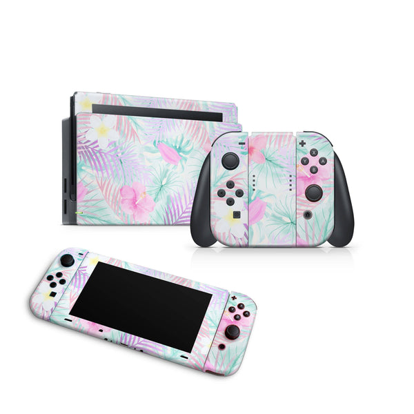 Nintendo Switch Skin Decal For Console Joy-Con And Dock Coral Vine - ZoomHitskin