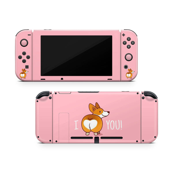 Nintendo Switch Skin Decal For Console Joy-Con And Dock Corgy Lover - ZoomHitskin