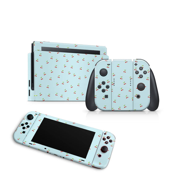Nintendo Switch Skin Decal For Console Joy-Con And Dock Delicate Blue - ZoomHitskin