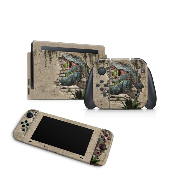 Nintendo Switch Skin Decal For Console Joy-Con And Dock Dinosaur World - ZoomHitskin