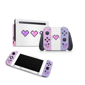 Nintendo Switch Skin Decal For Console Joy-Con And Dock Feelings Pixel - ZoomHitskin