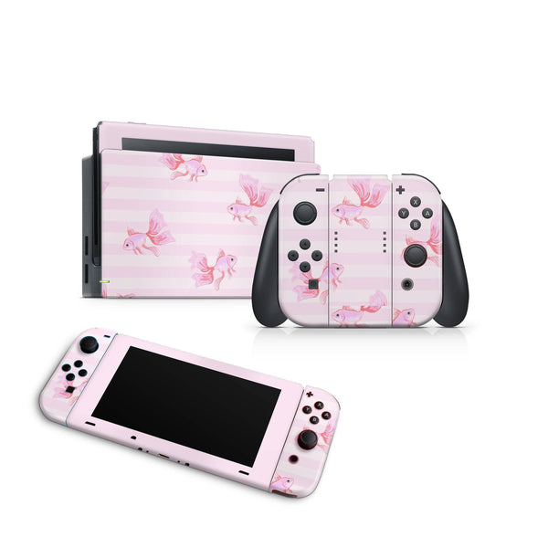 Nintendo Switch Skin Decal For Console Joy-Con And Dock Fish Sushi - ZoomHitskin