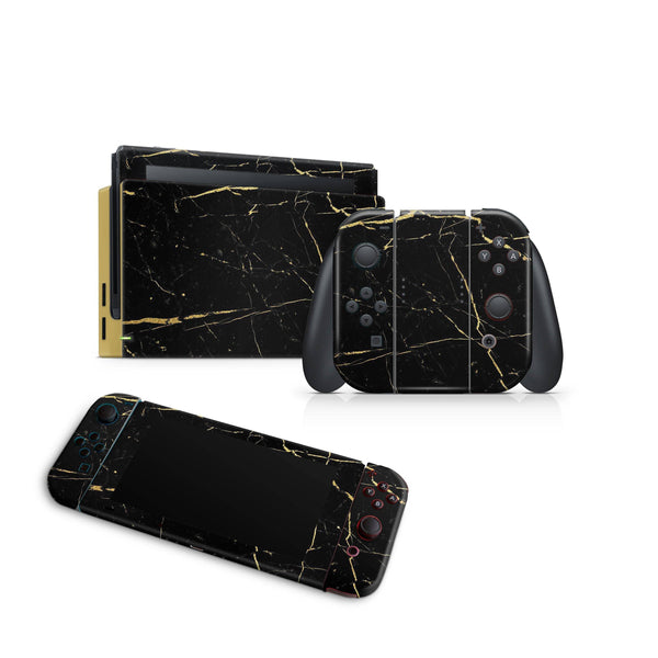 Nintendo Switch Skin Decal For Console Joy-Con And Dock Gold Quartz - ZoomHitskin