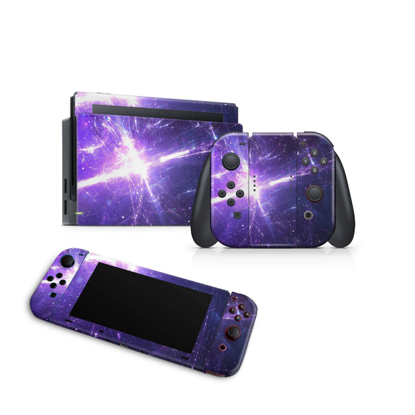 Nintendo Switch Skin Decal For Console Joy-Con And Dock Lightning Flash - ZoomHitskin