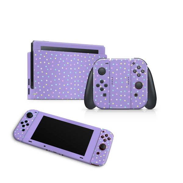 Nintendo Switch Skin Decal For Console Joy-Con And Dock Luminary Purpled - ZoomHitskin