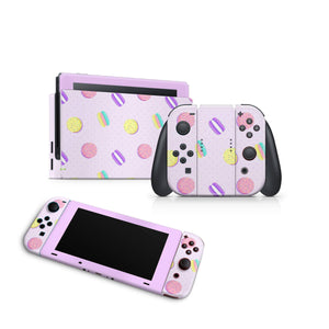 Nintendo Switch Skin Decal For Console Joy-Con And Dock Macaron - ZoomHitskin