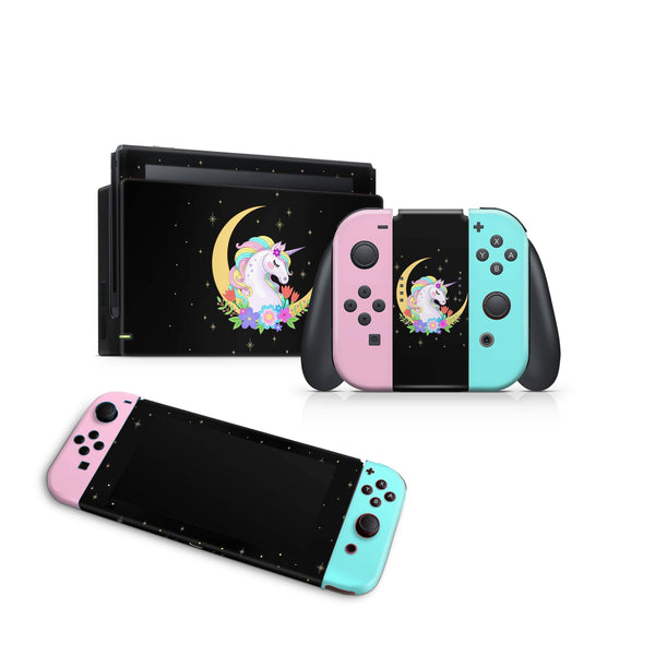 Nintendo Switch Skin Decal For Console Joy-Con And Dock Mythical One-Horned Creature - ZoomHitskin