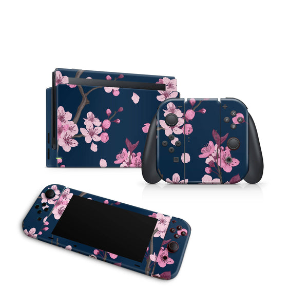 Nintendo Switch Skin Decal For Console Joy-Con And Dock Navy Orient - ZoomHitskin