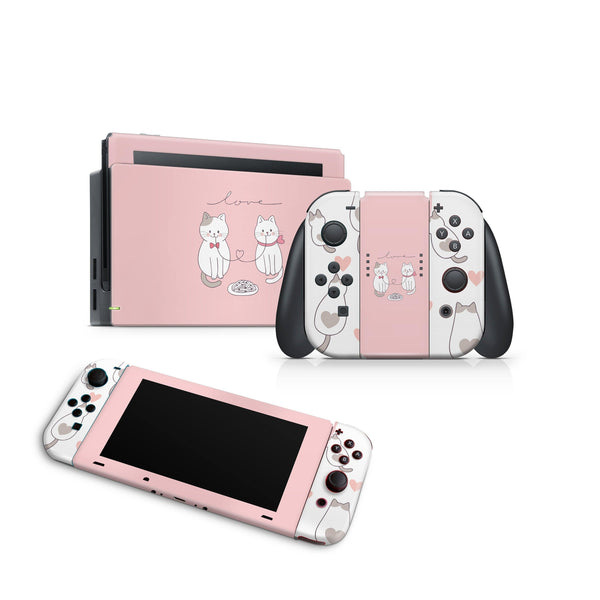 Nintendo Switch Skin Decal For Console Joy-Con And Dock Pet Roses - ZoomHitskin