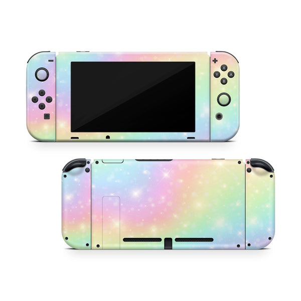 Nintendo Switch Skin Decal For Console Joy-Con And Dock Rainbow - ZoomHitskin