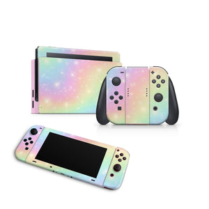 Nintendo Switch Skin Decal For Console Joy-Con And Dock Rainbow - ZoomHitskin
