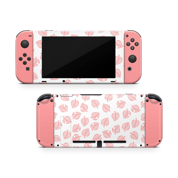 Nintendo Switch Skin Decal For Console Joy-Con And Dock Rose Leafs - ZoomHitskin