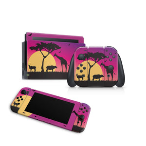 Nintendo Switch Skin Decal For Console Joy-Con And Dock Safari - ZoomHitskin