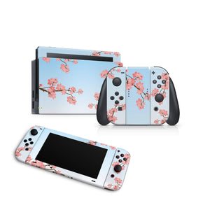 Nintendo Switch Skin Decal For Console Joy-Con And Dock Sakura Garden Sticker - ZoomHitskin