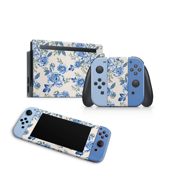 Nintendo Switch Skin Decal For Console Joy-Con And Dock Sentimental Baby Blue - ZoomHitskin