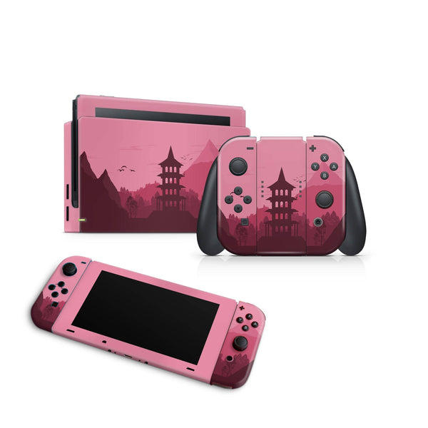 Nintendo Switch Skin Decal For Console Joy-Con And Dock Sentimental Oriental Spring - ZoomHitskin
