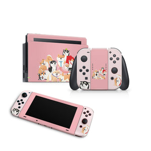 Nintendo Switch Skin Decal For Console Joy-Con And Dock Shiba Inu - ZoomHitskin