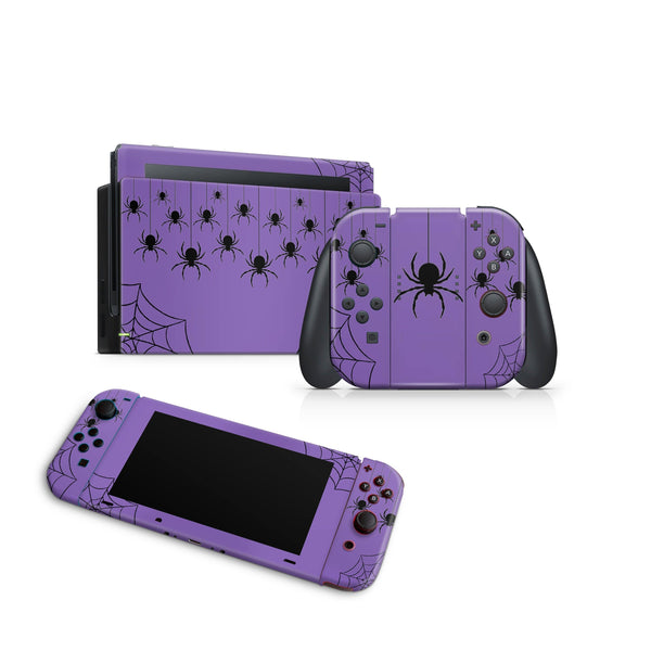 Nintendo Switch Skin Decal For Console Joy-Con And Dock Spider Web - ZoomHitskin
