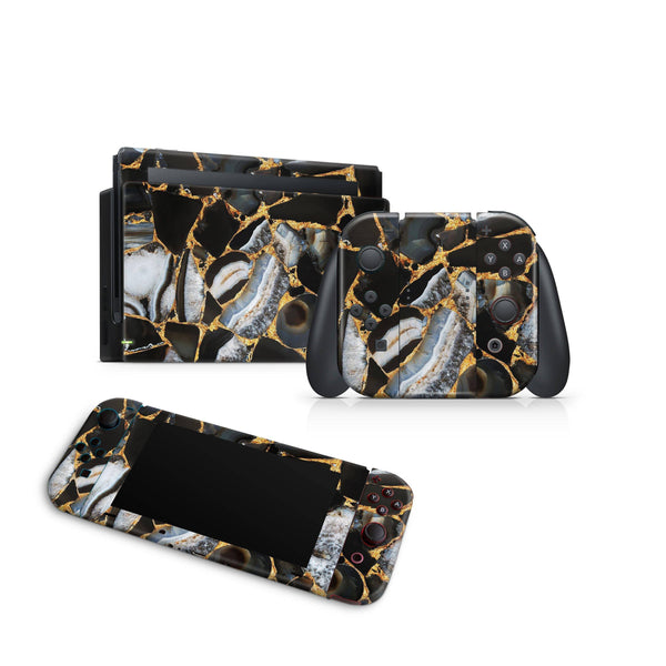 Nintendo Switch Skin Decal For Console Joy-Con And Dock Stone Bright - ZoomHitskin