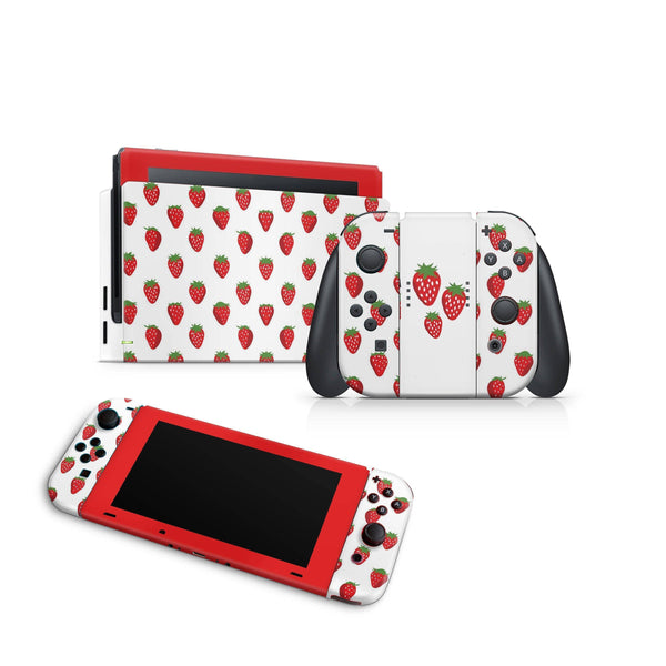 Nintendo Switch Skin Decal For Console Joy-Con And Dock Sweet Berry - ZoomHitskin
