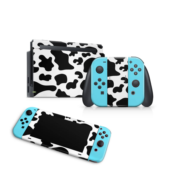 Nintendo Switch Skin Decal For Console Joy-Con And Dock Turquoise Leopard - ZoomHitskin