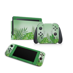 Nintendo Switch Skin Decal For Console Joy-Con And Dock Vegatation Green Colored - ZoomHitskin