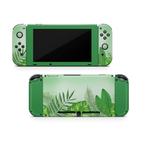 Nintendo Switch Skin Decal For Console Joy-Con And Dock Vegatation Green Colored - ZoomHitskin