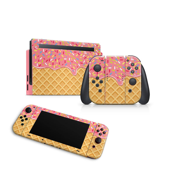 Nintendo Switch Skin Decal For Console Joy-Con And Dock Waffle - ZoomHitskin