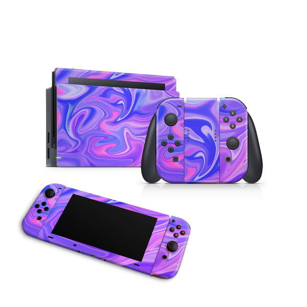 Nintendo Switch Skin Decal For Console Joy-Con And Dock Waving Ripple - ZoomHitskin