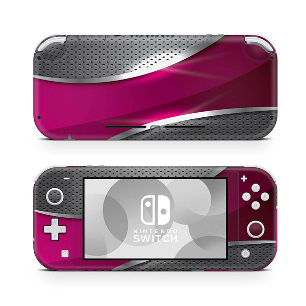 Nintendo Switch Lite Skin Decal For Console Silver Chrome - ZoomHitskin