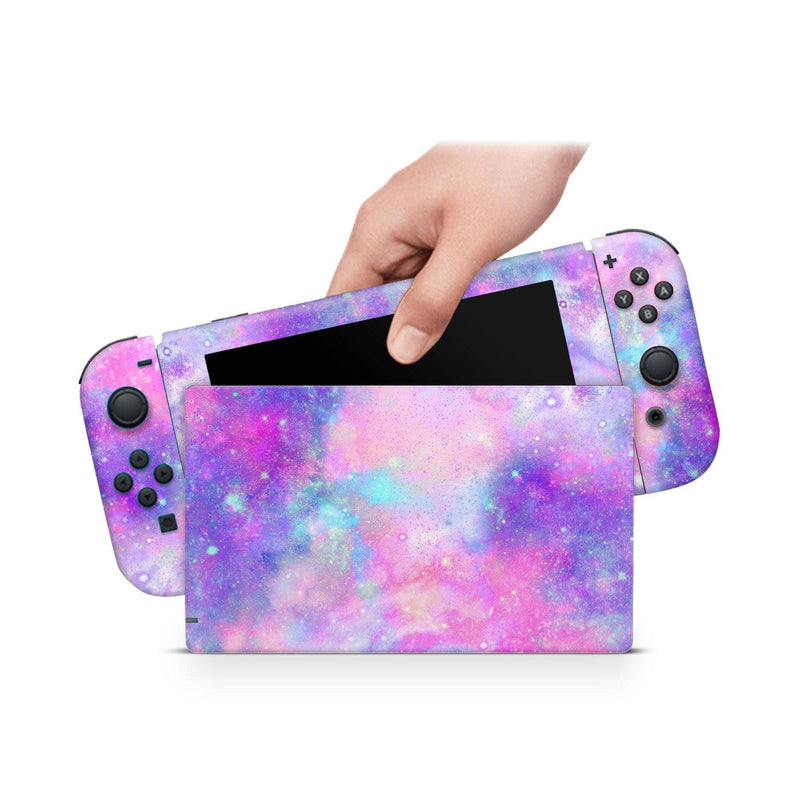 Blurry Cosmos Nintendo Switch Skin Decal For Console Joy-Con And Dock - ZoomHitskin