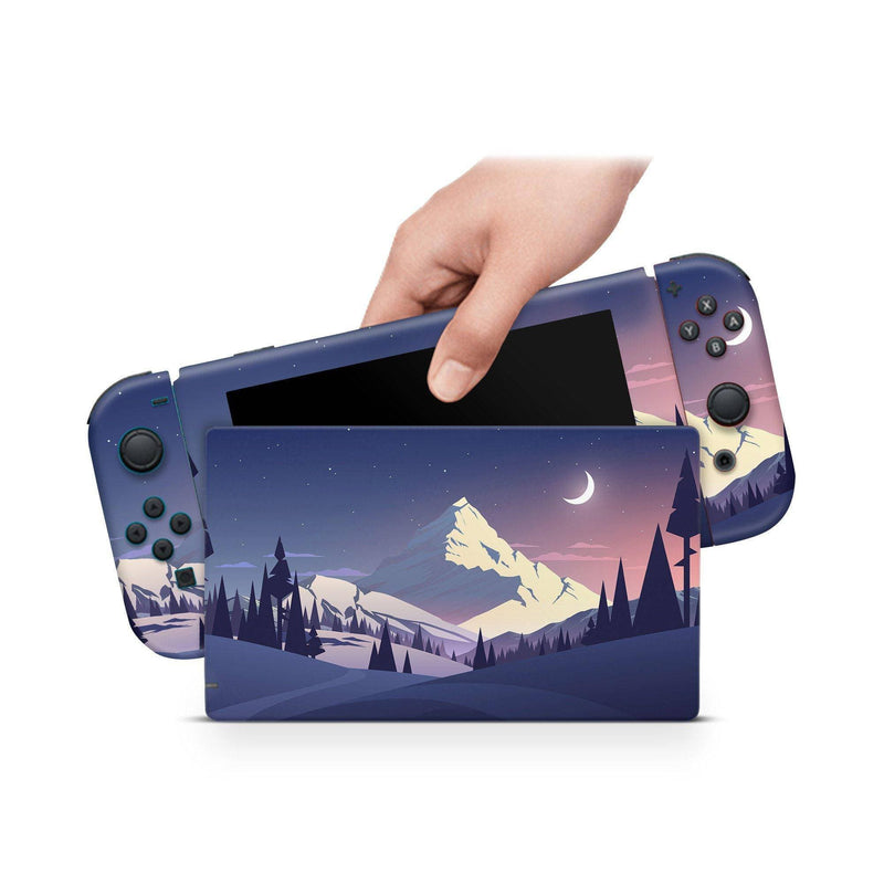 Landscape Winter Nintendo Switch Skin Decal For Console Joy-Con And Dock - ZoomHitskin