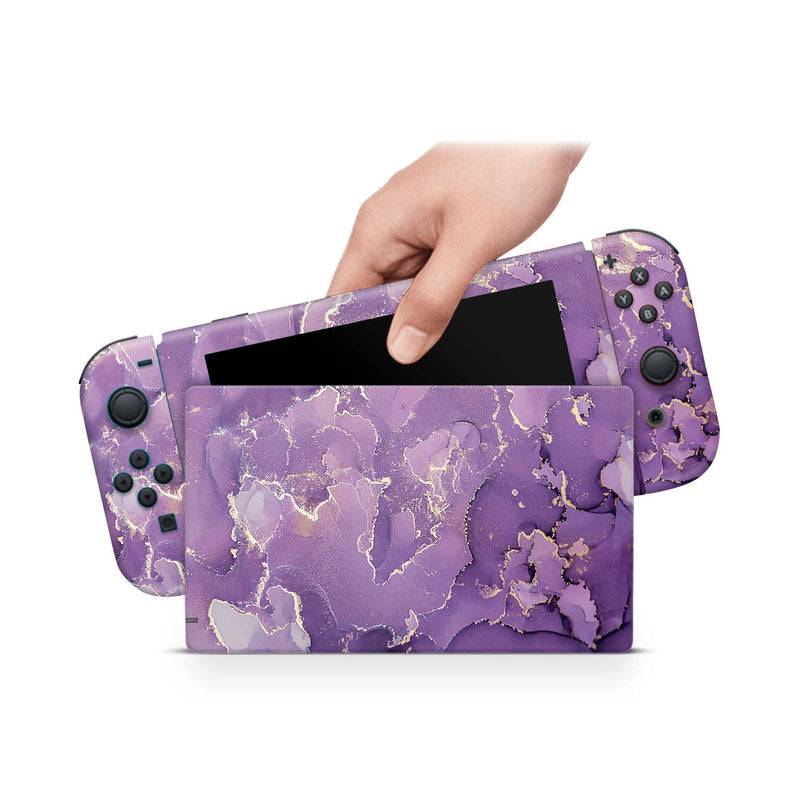 Lavender Rock Nintendo Switch Skin Decal For Console Joy-Con And Dock - ZoomHitskin