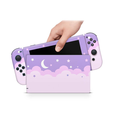 Nintendo Switch Skin Decal For Console Joy-Con And Dock Cloud Pastels - ZoomHitskin