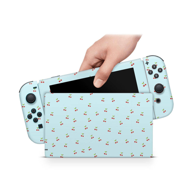 Nintendo Switch Skin Decal For Console Joy-Con And Dock Delicate Blue - ZoomHitskin