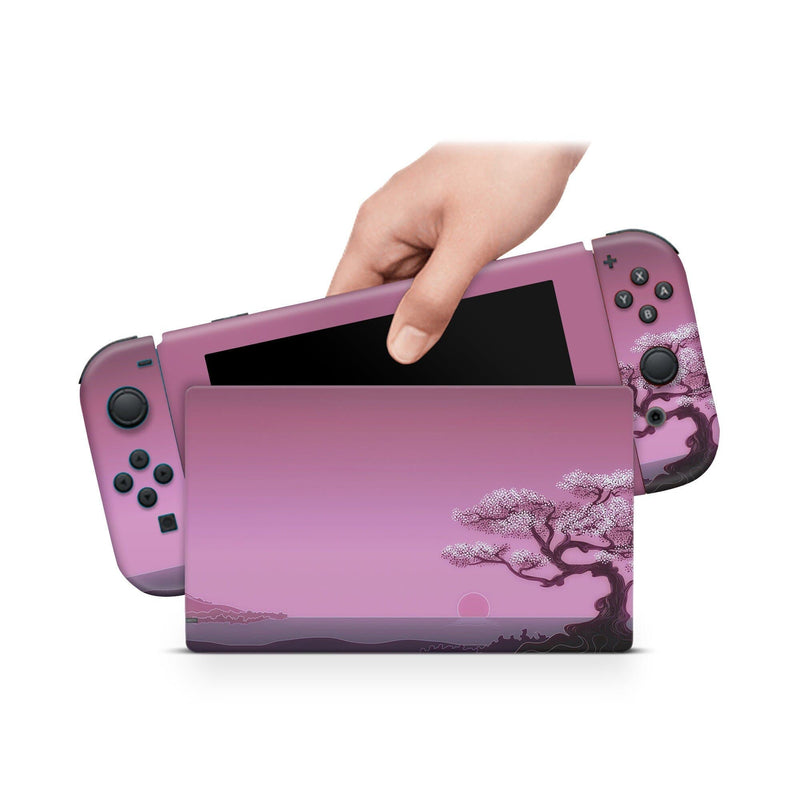Nintendo Switch Skin Decal For Console Joy-Con And Dock Island Raspberrie Color - ZoomHitskin