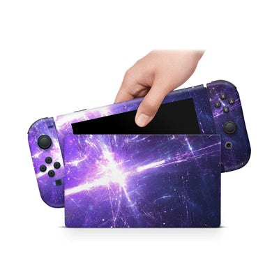 Nintendo Switch Skin Decal For Console Joy-Con And Dock Lightning Flash - ZoomHitskin