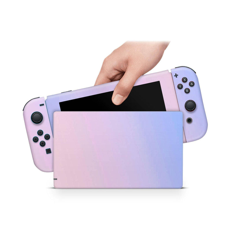 Nintendo Switch Skin Decal For Console Joy-Con And Dock Lilac Degrade - ZoomHitskin
