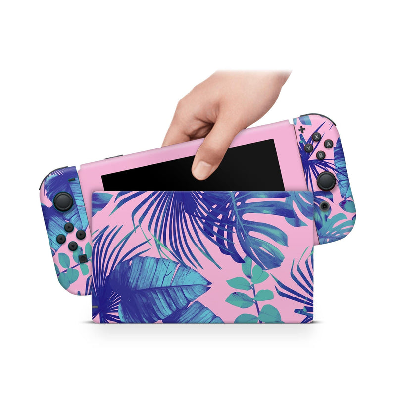 Nintendo Switch Skin Decal For Console Joy-Con And Dock Palm Rainforest - ZoomHitskin
