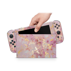 Nintendo Switch Skin Decal For Console Joy-Con And Dock Pinkish Granites - ZoomHitskin