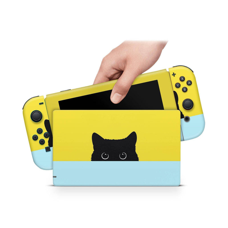 Nintendo Switch Skin Decal For Console Joy-Con And Dock Pussycat - ZoomHitskin