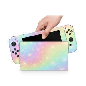 Nintendo Switch Skin Decal For Console Joy-Con And Dock Rainbow - ZoomHitskin