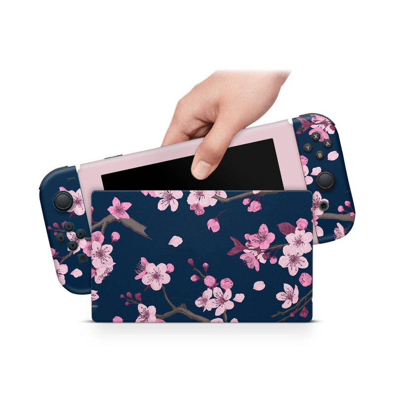 Nintendo Switch Skin Decal For Console Joy-Con And Dock Rosa Navy - ZoomHitskin