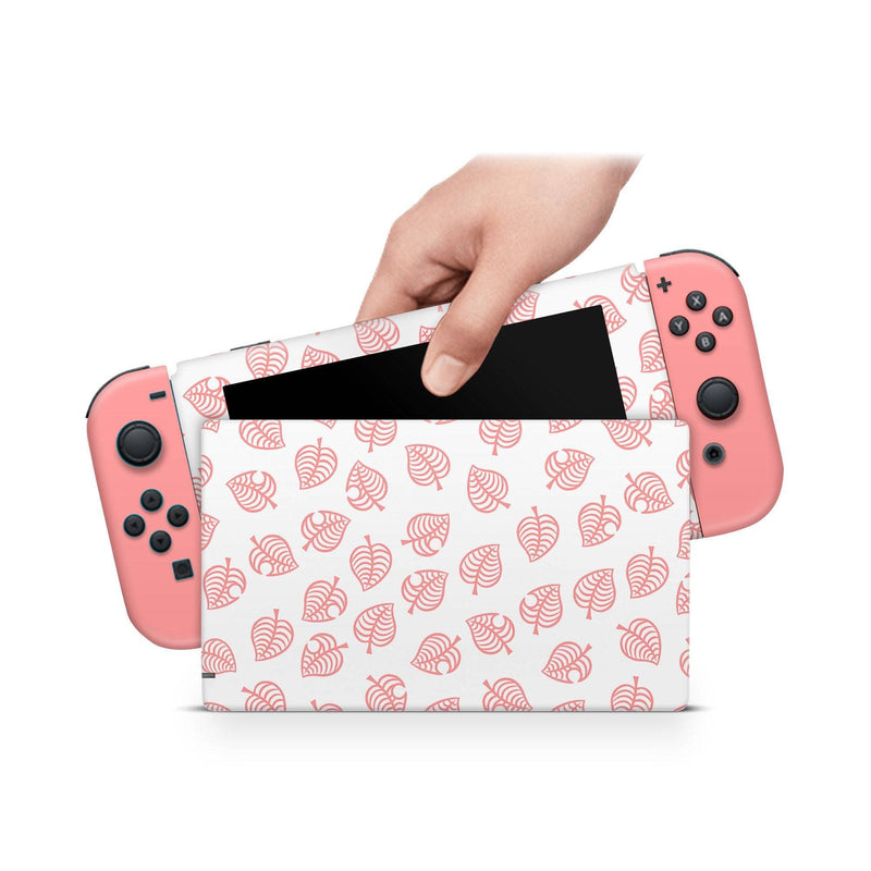 Nintendo Switch Skin Decal For Console Joy-Con And Dock Rose Leafs - ZoomHitskin
