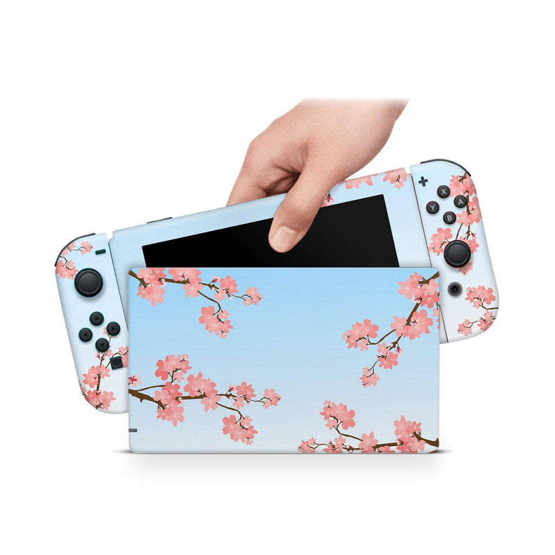 Nintendo Switch Skin Decal For Console Joy-Con And Dock Sakura Garden Sticker - ZoomHitskin